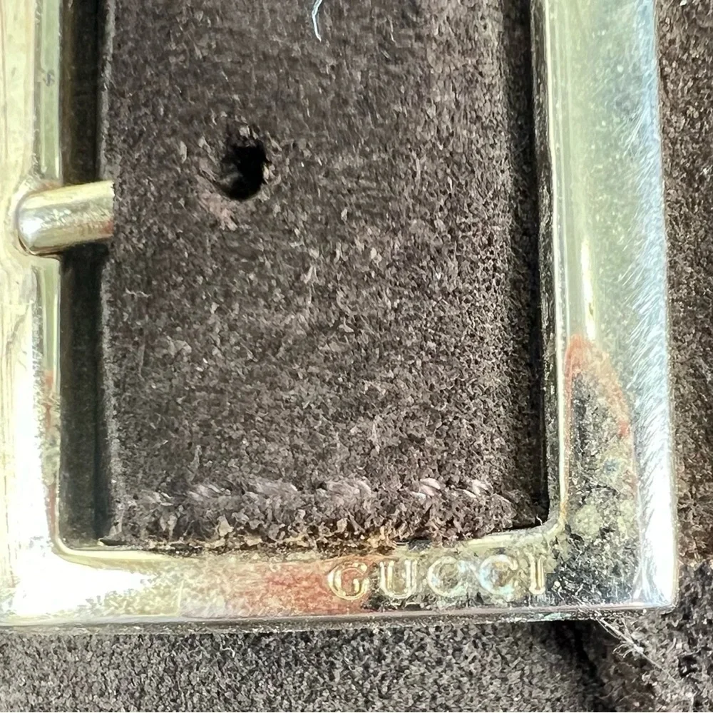 GUCCI Chocolate Brown Suede Biker Style Pull-on Low Heel Boots Size 8.5 - Picture 10 of 13